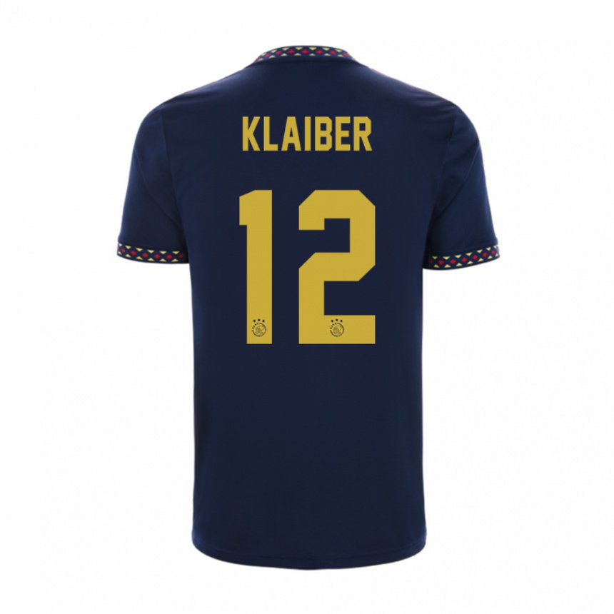 Kinderen Sean Klaiber #12 Donkerblauw Uitshirt Uittenue 2022/23 T-shirt