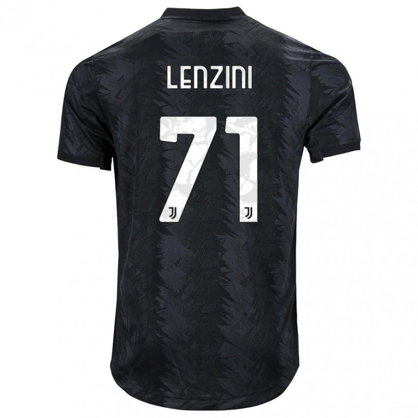 Kinderen Martina Lenzini #71 Donkerzwart Uitshirt Uittenue 2022/23 T-shirt