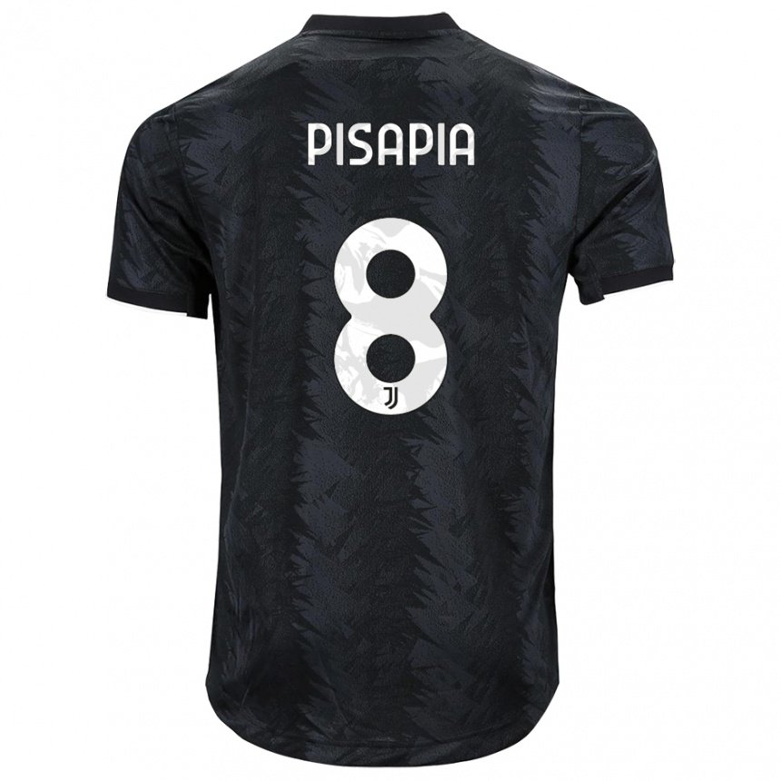 Kinderen Luciano Pisapia #8 Donkerzwart Uitshirt Uittenue 2022/23 T-shirt