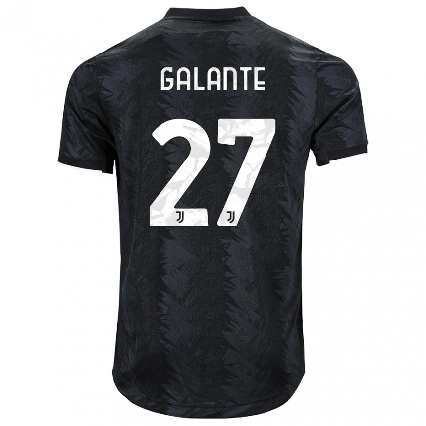 Kinderen Tommaso Galante #27 Donkerzwart Uitshirt Uittenue 2022/23 T-shirt