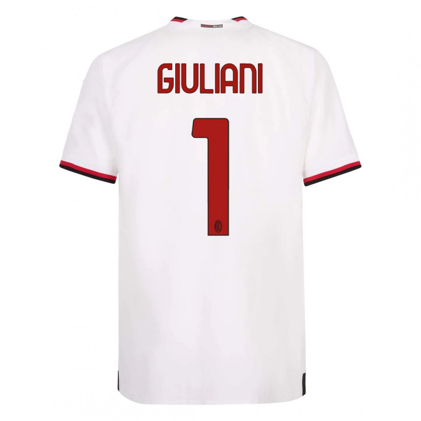 Kinderen Laura Giuliani #1 Wit Rood Uitshirt Uittenue 2022/23 T-shirt