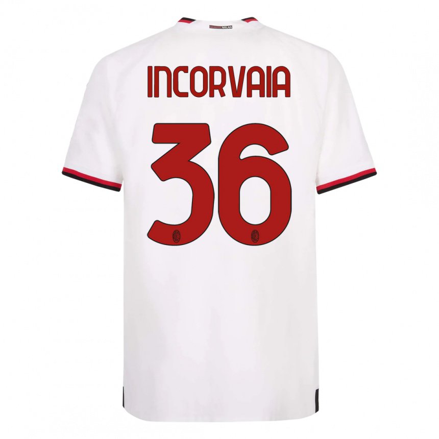 Kinderen Giovanni Incorvaia #36 Wit Rood Uitshirt Uittenue 2022/23 T-shirt