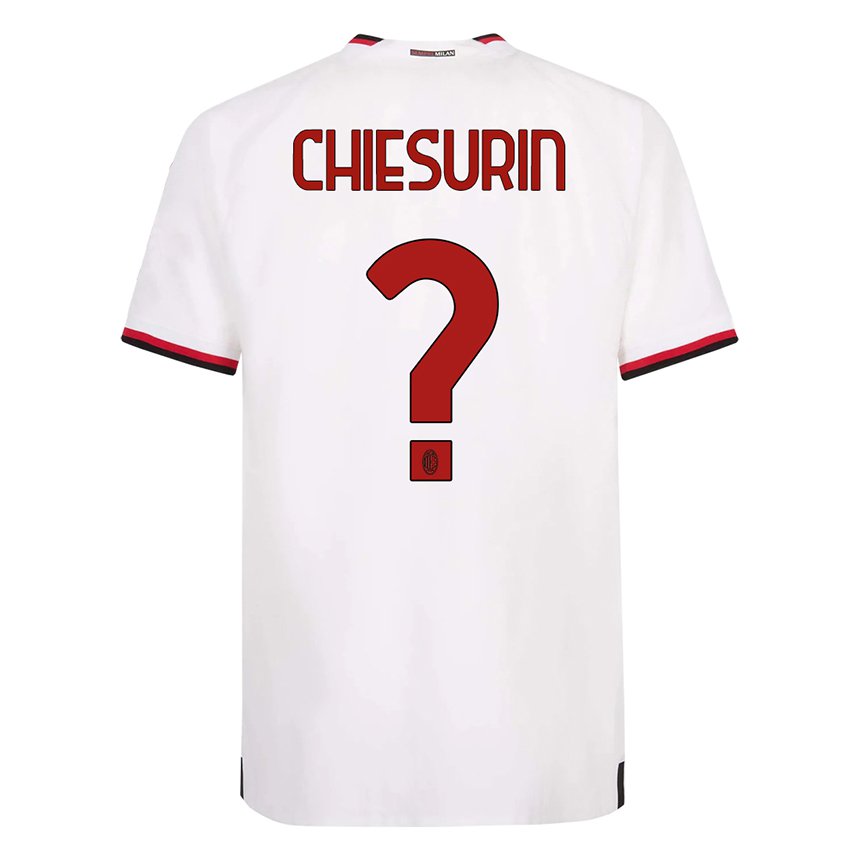 Kinderen Alberto Chiesurin #0 Wit Rood Uitshirt Uittenue 2022/23 T-shirt