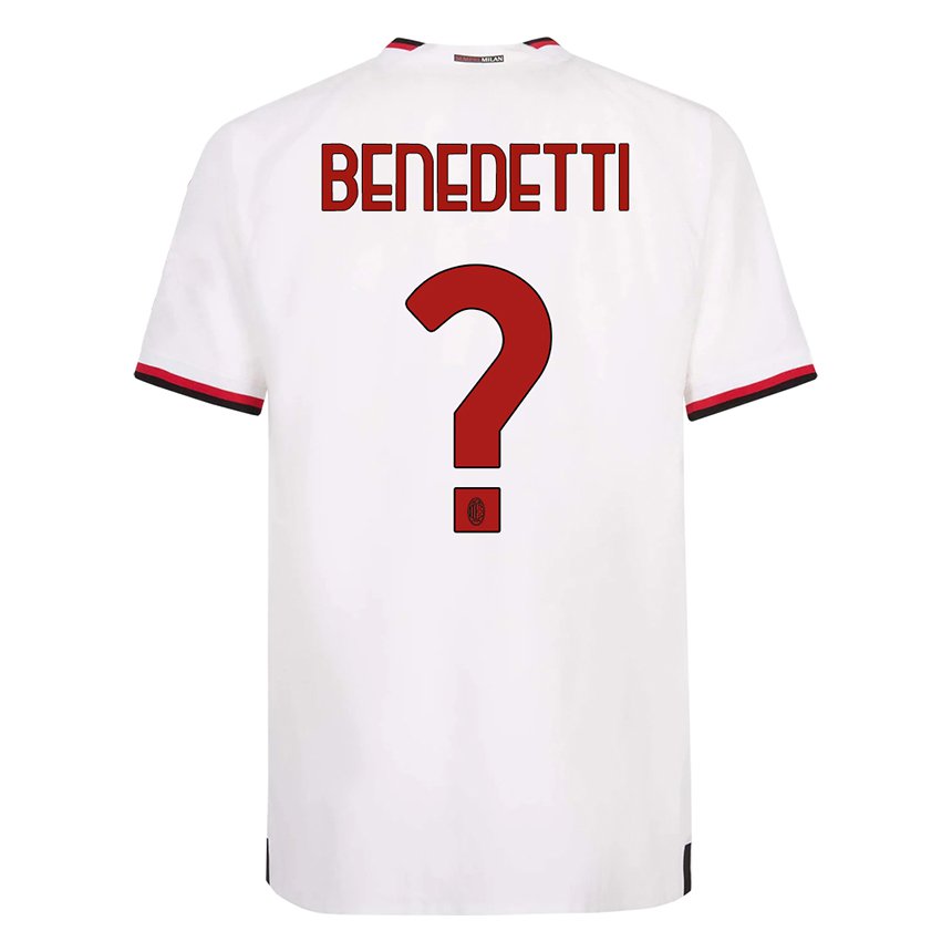 Kinderen Emanuele Benedetti #0 Wit Rood Uitshirt Uittenue 2022/23 T-shirt