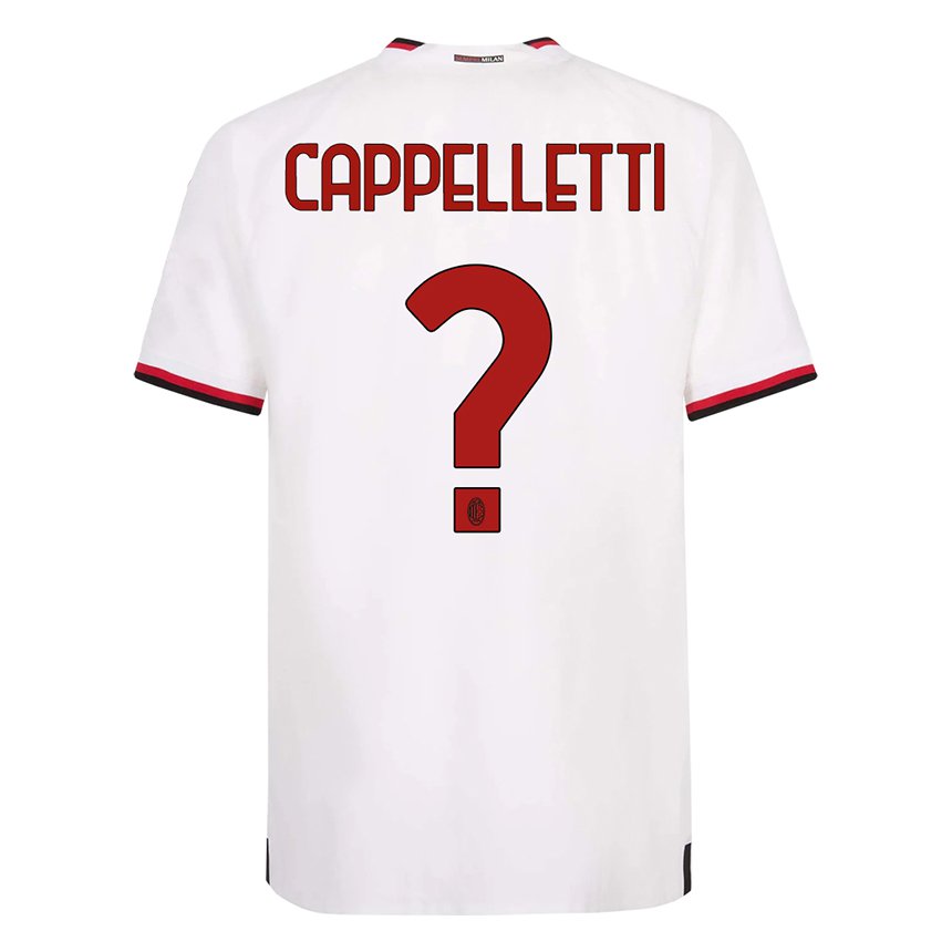 Kinderen Mattia Cappelletti #0 Wit Rood Uitshirt Uittenue 2022/23 T-shirt