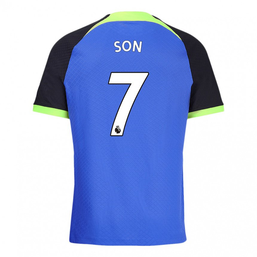 BES Vochtigheid maximaliseren Heren Heung-min Son #7 Blauw Groen Uitshirt Uittenue 2022/23 T-Shirt