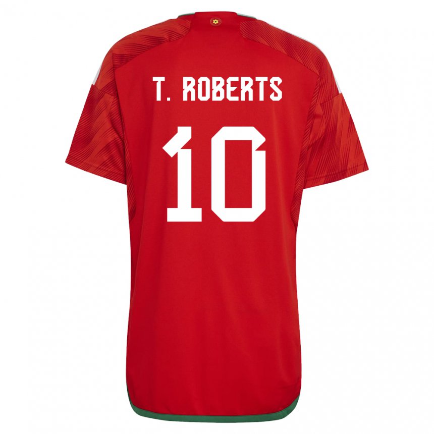 Kinderen Welsh Tyler Roberts #10 Rood Thuisshirt Thuistenue 22-24 T-shirt