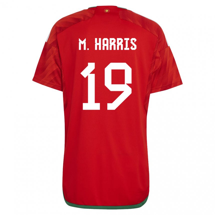 Kinderen Welsh Mark Harris #19 Rood Thuisshirt Thuistenue 22-24 T-shirt
