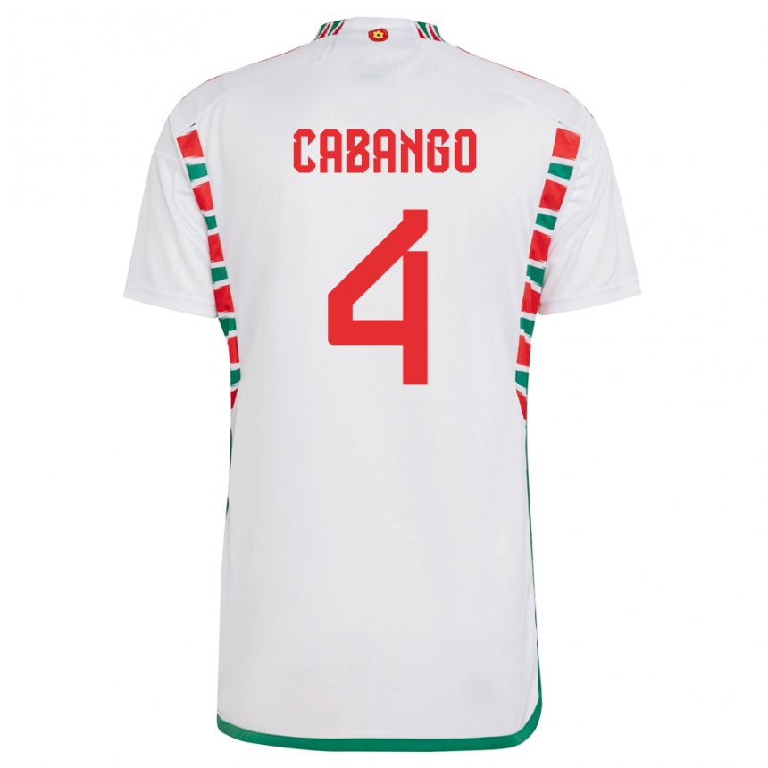 Kinderen Welsh Ben Cabango #4 Wit Uitshirt Uittenue 22-24 T-shirt