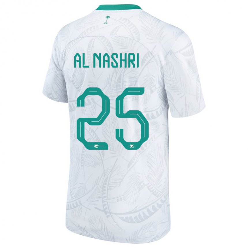 Heren Saoedi-arabisch Awad Al Nashri #25 Wit Thuisshirt Thuistenue 22-24 T-shirt