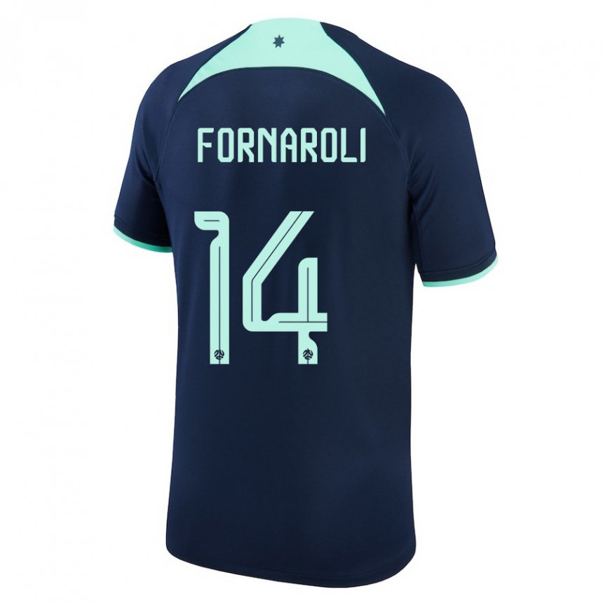Heren Australisch Bruno Fornaroli #14 Donkerblauw Uitshirt Uittenue 22-24 T-shirt