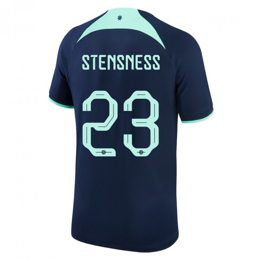 Heren Australisch Gianni Stensness #23 Donkerblauw Uitshirt Uittenue 22-24 T-shirt