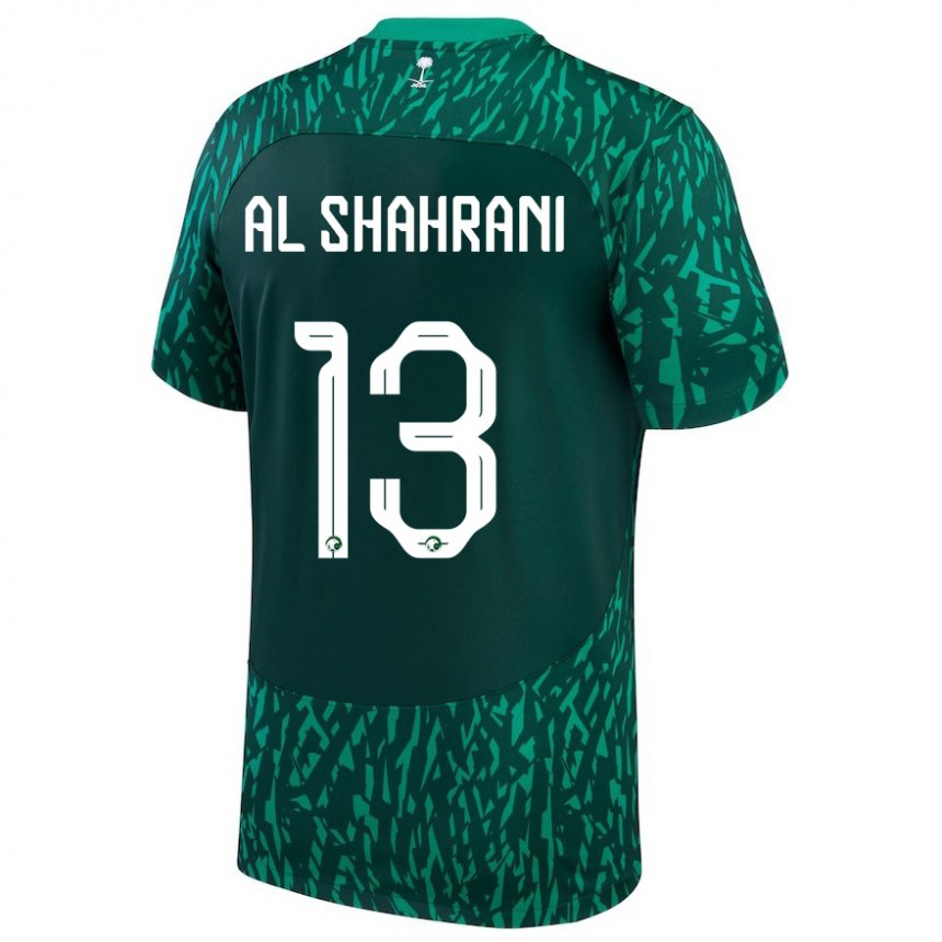 Heren Saoedi-arabisch Yaseer Al Shahrani #13 Donkergroen Uitshirt Uittenue 22-24 T-shirt