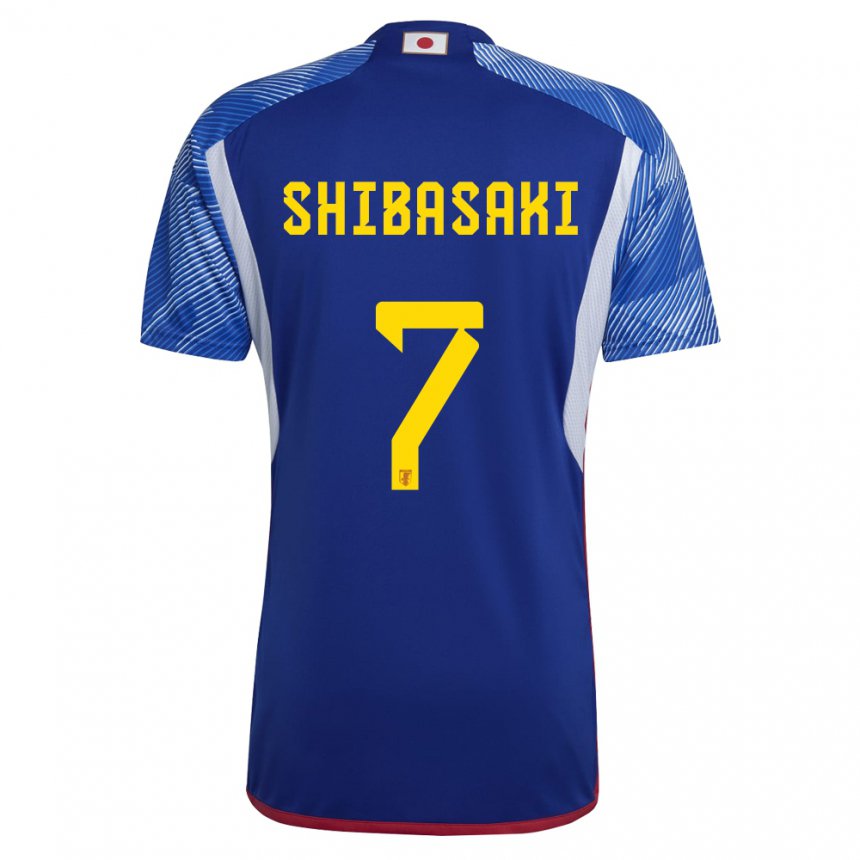 Dames Japans Gaku Shibasaki #7 Koningsblauw Thuisshirt Thuistenue 22-24 T-shirt