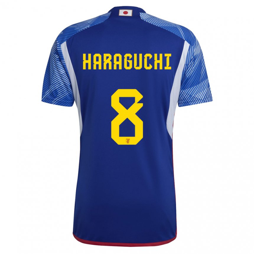 Dames Japans Genki Haraguchi #8 Koningsblauw Thuisshirt Thuistenue 22-24 T-shirt
