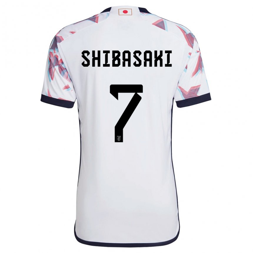 Dames Japans Gaku Shibasaki #7 Wit Uitshirt Uittenue 22-24 T-shirt