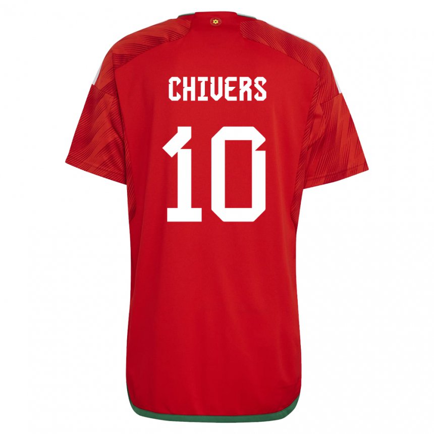 Kinderen Welsh Chloe Chivers #10 Rood Thuisshirt Thuistenue 22-24 T-shirt