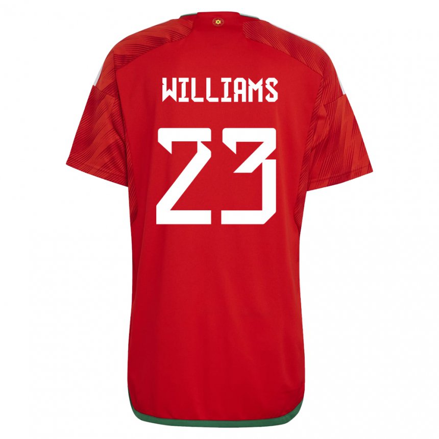 Kinderen Welsh Chloe Williams #23 Rood Thuisshirt Thuistenue 22-24 T-shirt