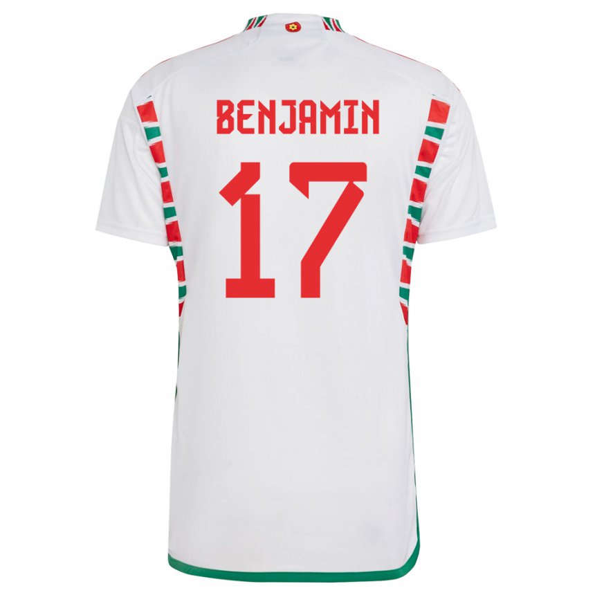 Kinderen Welsh Omari Benjamin #17 Wit Uitshirt Uittenue 22-24 T-shirt