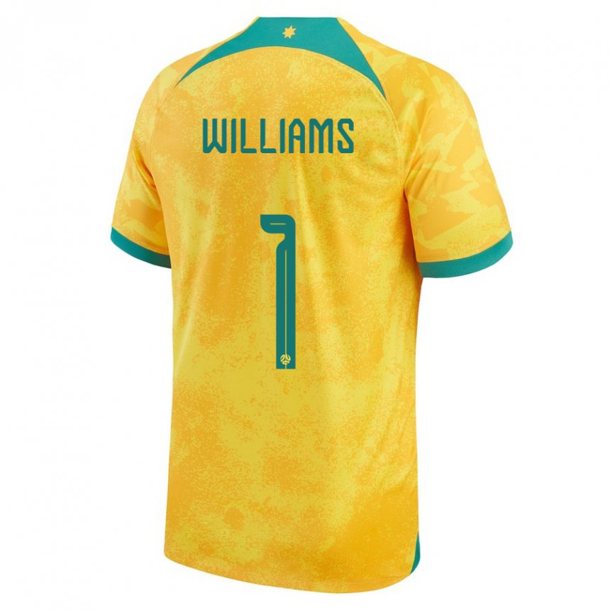 Heren Australisch Lydia Williams #1 Gouden Thuisshirt Thuistenue 22-24 T-shirt