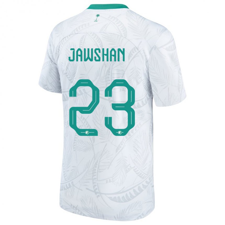 Heren Saoedi-arabisch Yazeed Jawshan #23 Wit Thuisshirt Thuistenue 22-24 T-shirt
