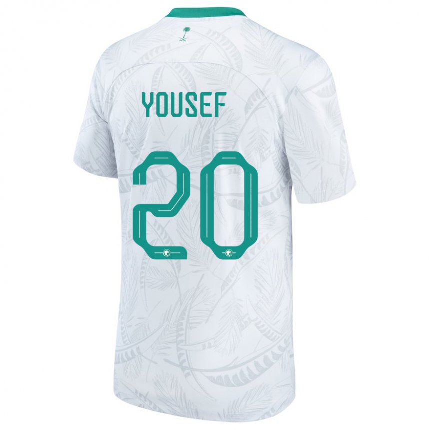 Heren Saoedi-arabisch Fares Yousef #20 Wit Thuisshirt Thuistenue 22-24 T-shirt