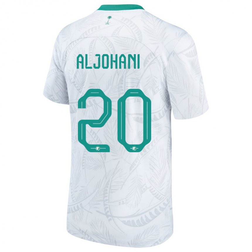 Heren Saoedi-arabisch Ziyad Aljohani #20 Wit Thuisshirt Thuistenue 22-24 T-shirt