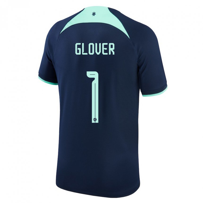 Heren Australisch Thomas Glover #1 Donkerblauw Uitshirt Uittenue 22-24 T-shirt