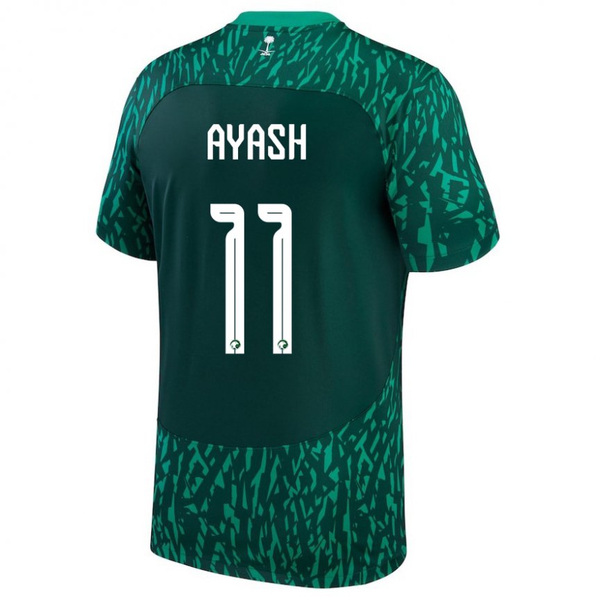 Heren Saoedi-arabisch Ziyad Ayash #11 Donkergroen Uitshirt Uittenue 22-24 T-shirt