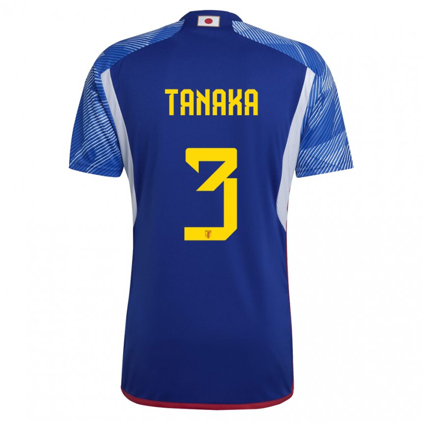 Dames Japans Hayato Tanaka #3 Koningsblauw Thuisshirt Thuistenue 22-24 T-shirt