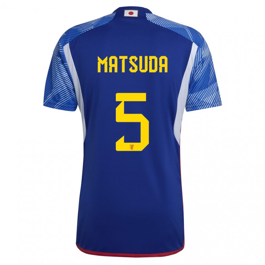 Dames Japans Hayate Matsuda #5 Koningsblauw Thuisshirt Thuistenue 22-24 T-shirt