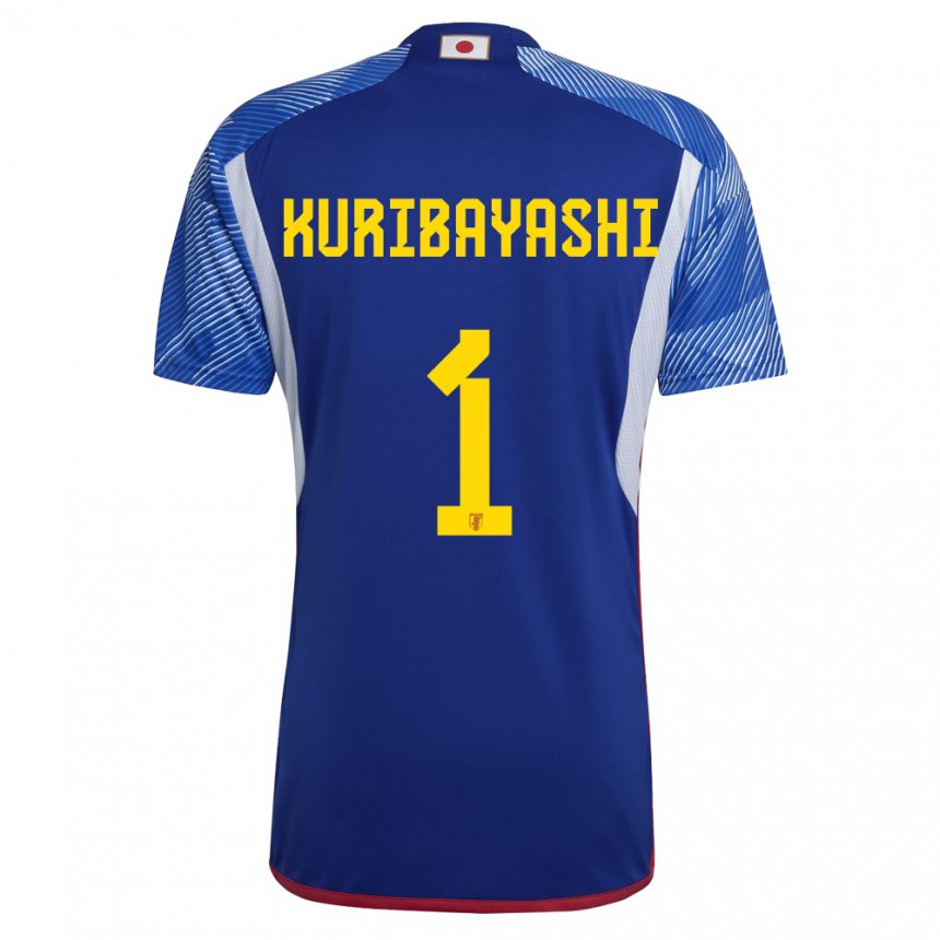Dames Japans Hayato Kuribayashi #1 Koningsblauw Thuisshirt Thuistenue 22-24 T-shirt