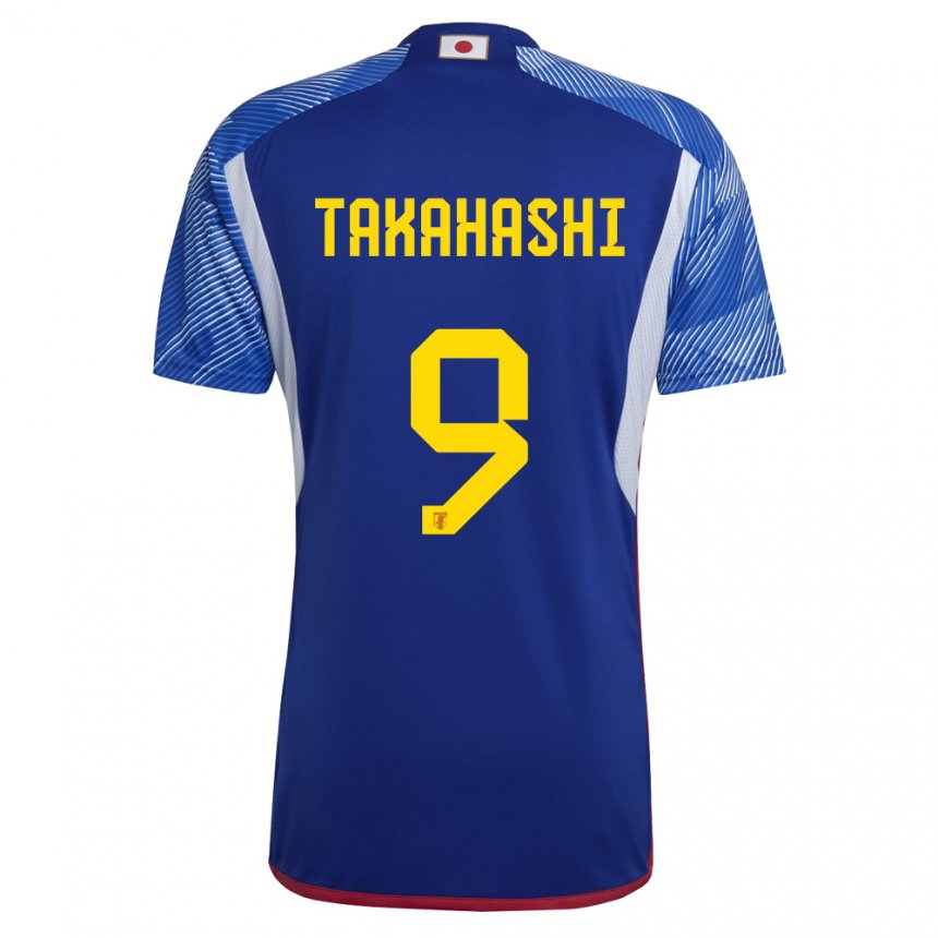 Dames Japans Hikaru Takahashi #9 Koningsblauw Thuisshirt Thuistenue 22-24 T-shirt