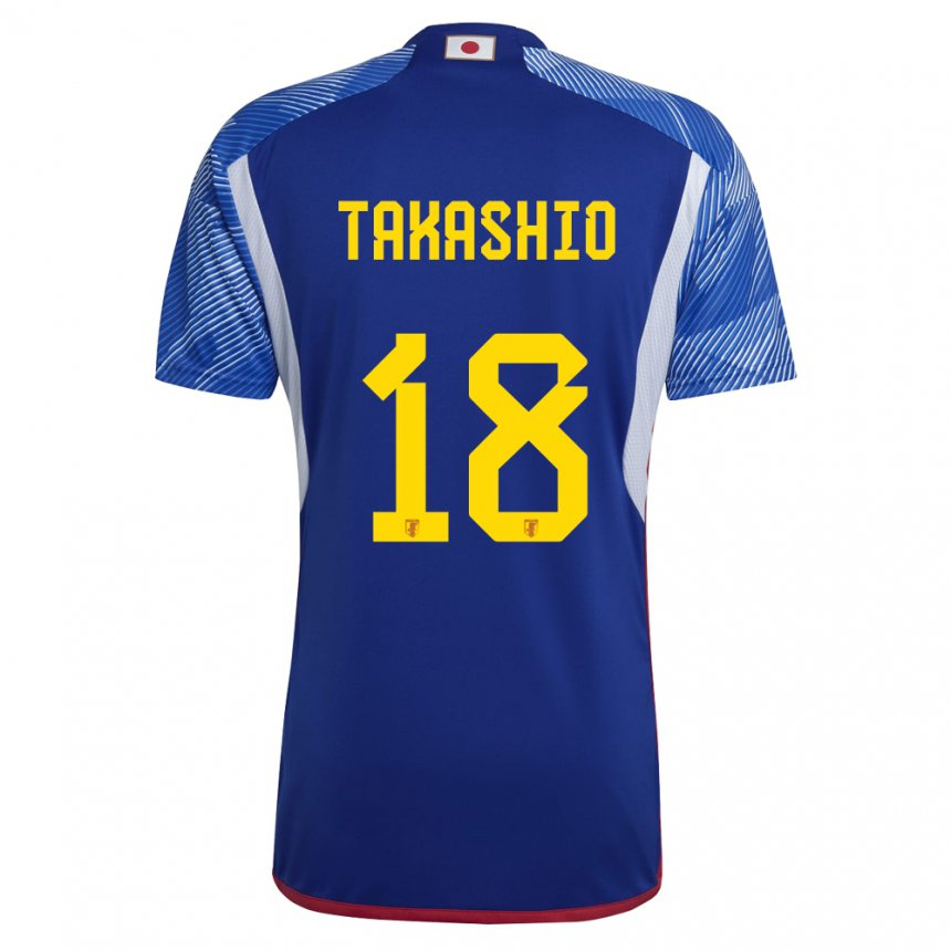 Dames Japans Hayase Takashio #18 Koningsblauw Thuisshirt Thuistenue 22-24 T-shirt