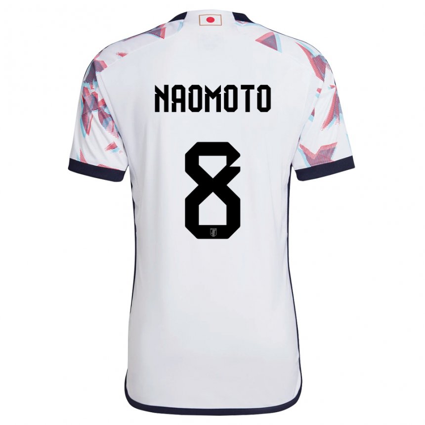 Dames Japans Hikaru Naomoto #8 Wit Uitshirt Uittenue 22-24 T-shirt