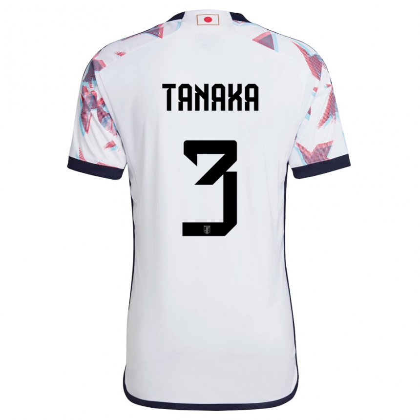 Dames Japans Hayato Tanaka #3 Wit Uitshirt Uittenue 22-24 T-shirt