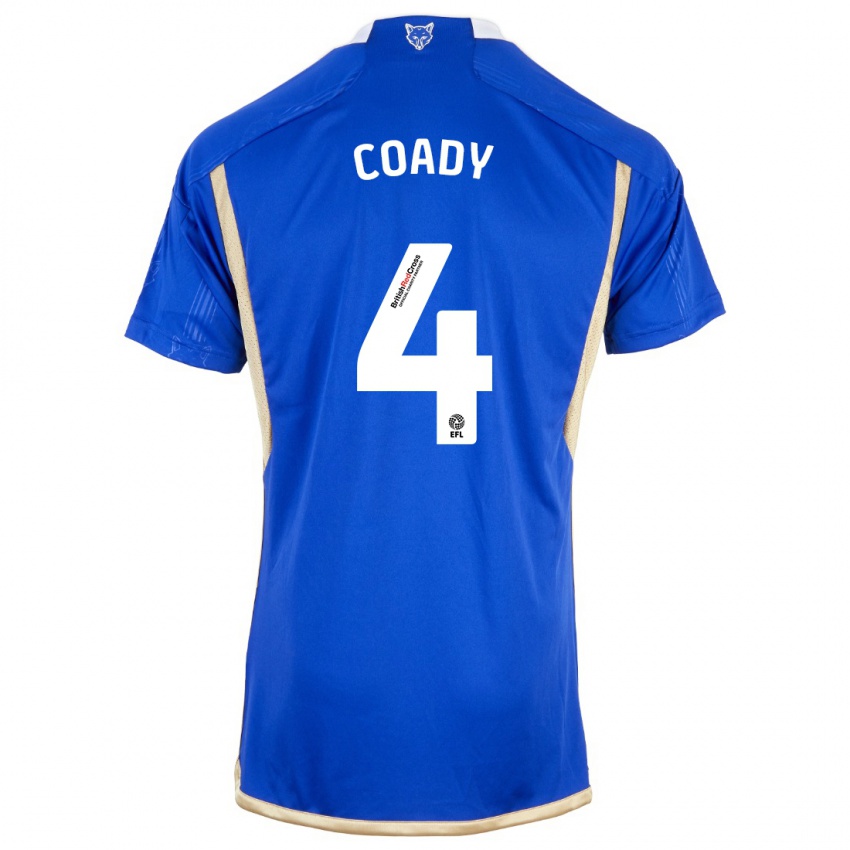 Kinderen Conor Coady #4 Blauw Thuisshirt Thuistenue 2023/24 T-Shirt