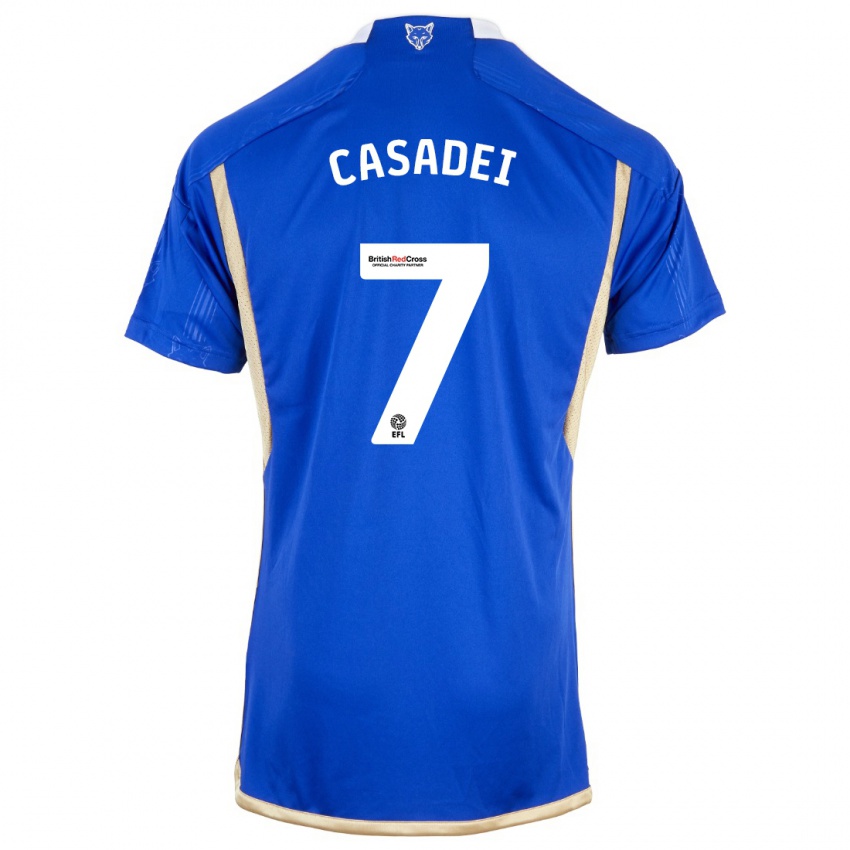 Kinderen Cesare Casadei #7 Blauw Thuisshirt Thuistenue 2023/24 T-Shirt