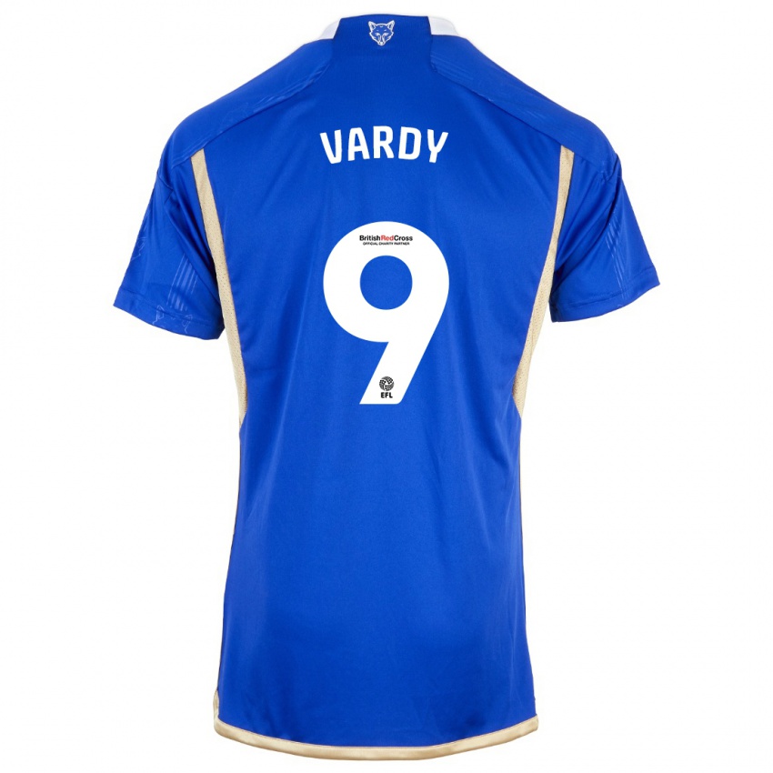 Kinderen Jamie Vardy #9 Blauw Thuisshirt Thuistenue 2023/24 T-Shirt