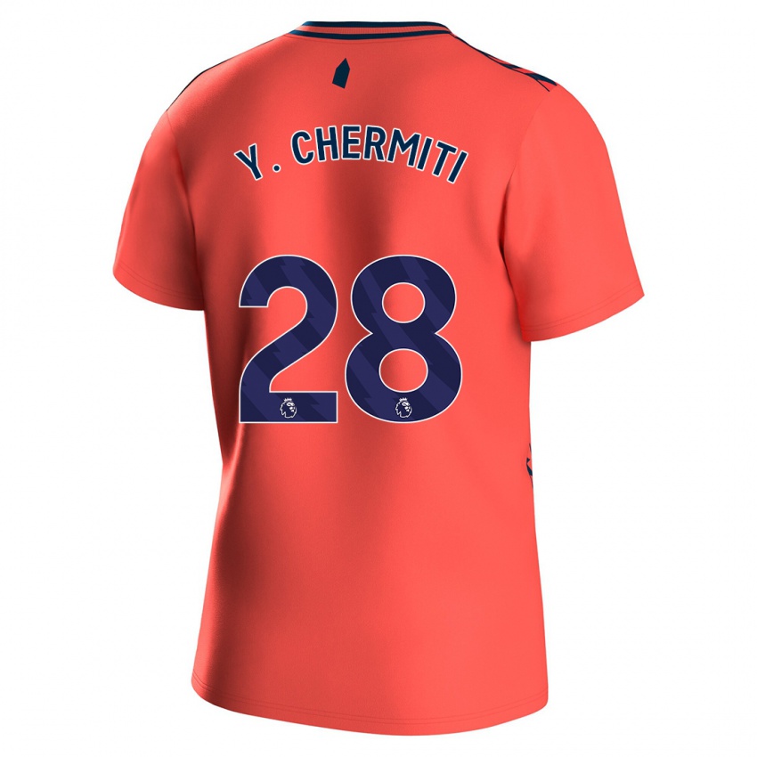 Kinderen Chermiti #28 Koraal Uitshirt Uittenue 2023/24 T-Shirt