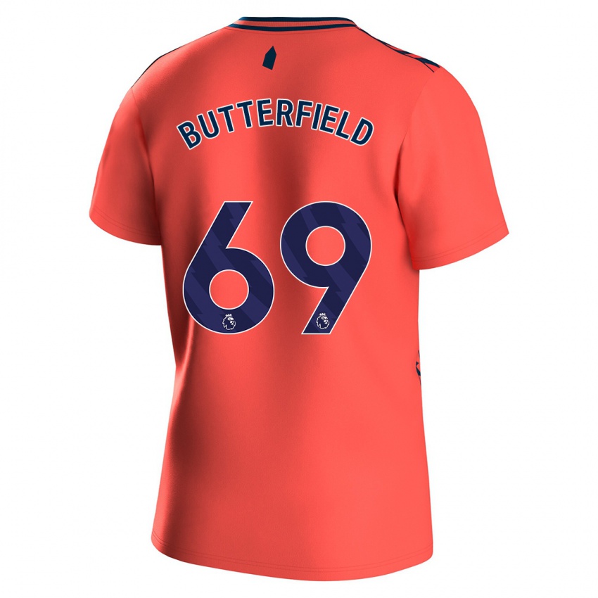 Kinderen Luke Butterfield #69 Koraal Uitshirt Uittenue 2023/24 T-Shirt