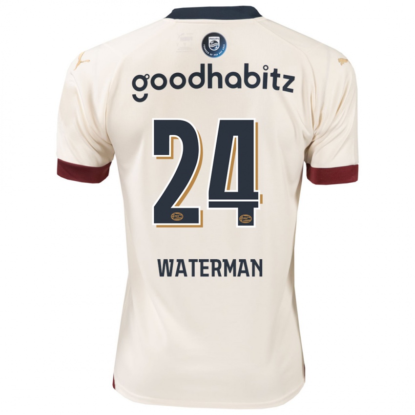 Kinderen Boy Waterman #24 Gebroken Wit Uitshirt Uittenue 2023/24 T-Shirt