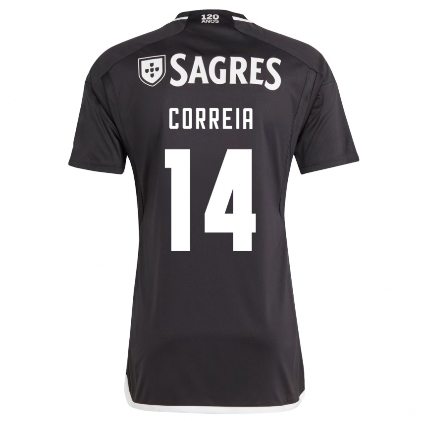 Kinderen Carolina Correia #14 Zwart Uitshirt Uittenue 2023/24 T-Shirt