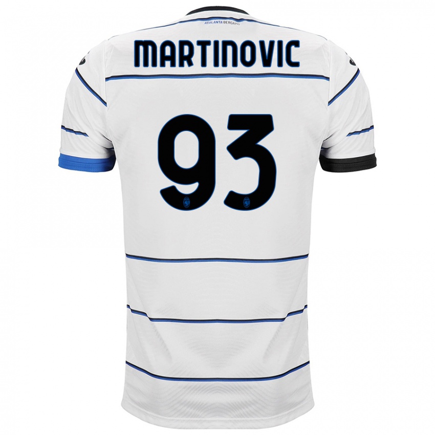Kinderen Melania Martinovic #93 Wit Uitshirt Uittenue 2023/24 T-Shirt
