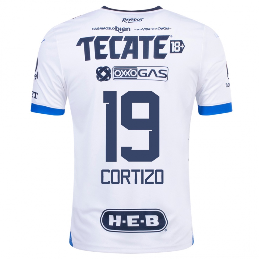 Kinderen Jordi Cortizo #19 Wit Uitshirt Uittenue 2023/24 T-Shirt
