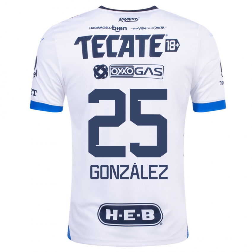Kinderen Jonathan González #25 Wit Uitshirt Uittenue 2023/24 T-Shirt
