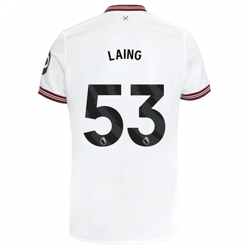 Heren Levi Laing #53 Wit Uitshirt Uittenue 2023/24 T-Shirt