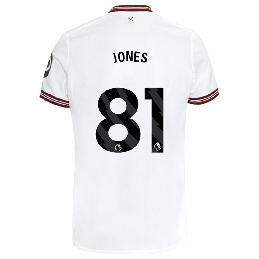 Heren Liam Jones #81 Wit Uitshirt Uittenue 2023/24 T-Shirt