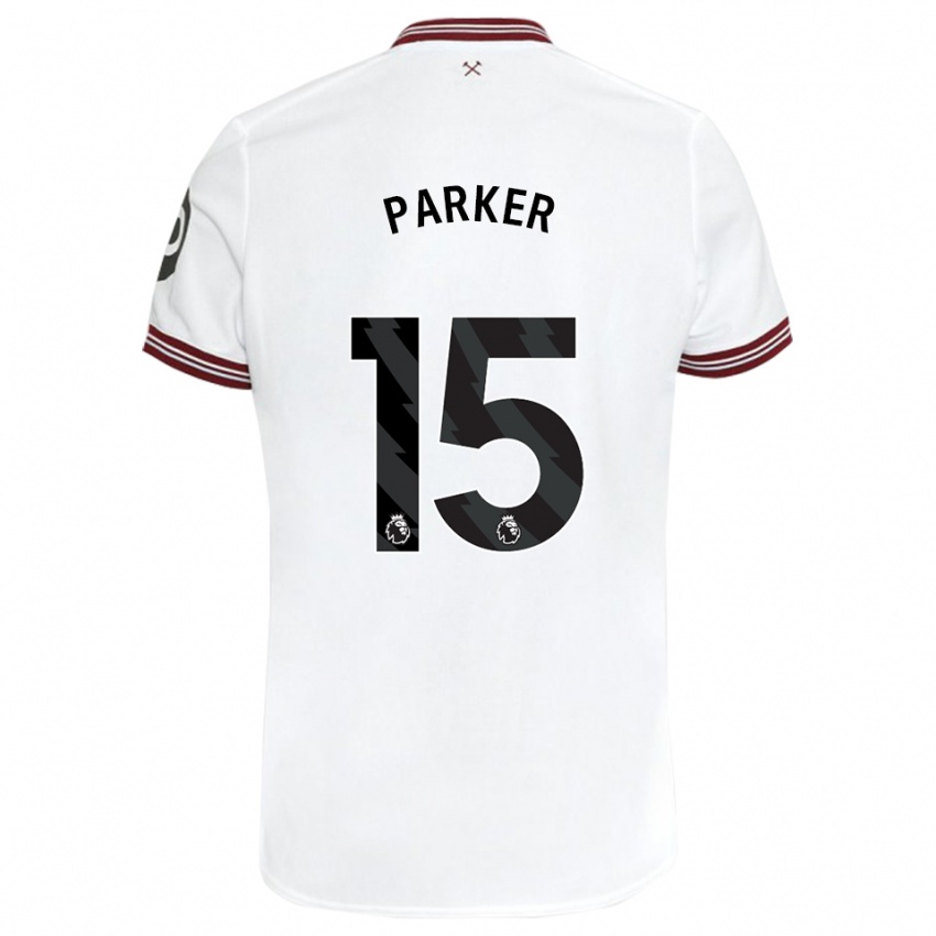 Heren Lucy Parker #15 Wit Uitshirt Uittenue 2023/24 T-Shirt