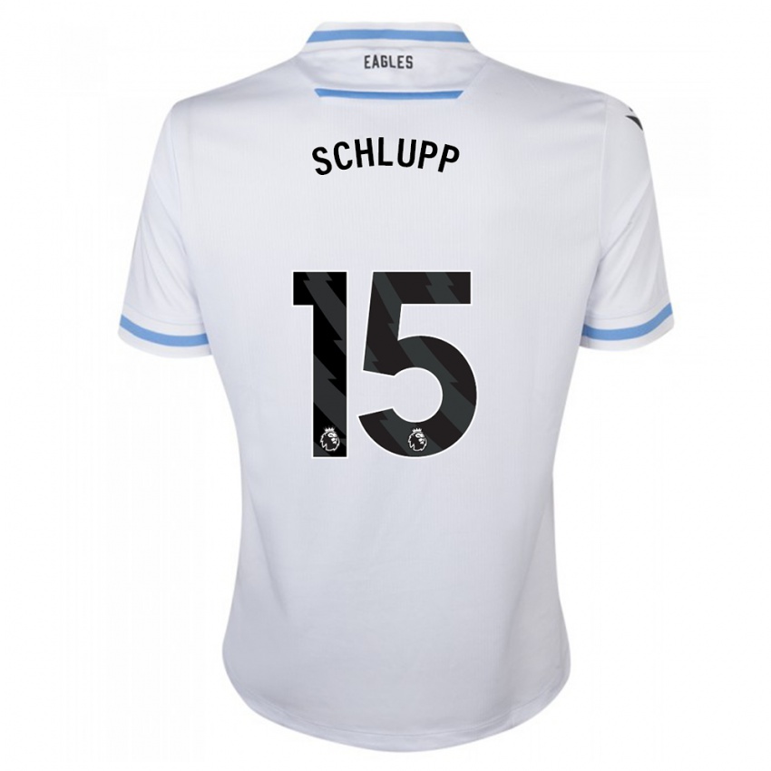 Heren Jeffrey Schlupp #15 Wit Uitshirt Uittenue 2023/24 T-Shirt